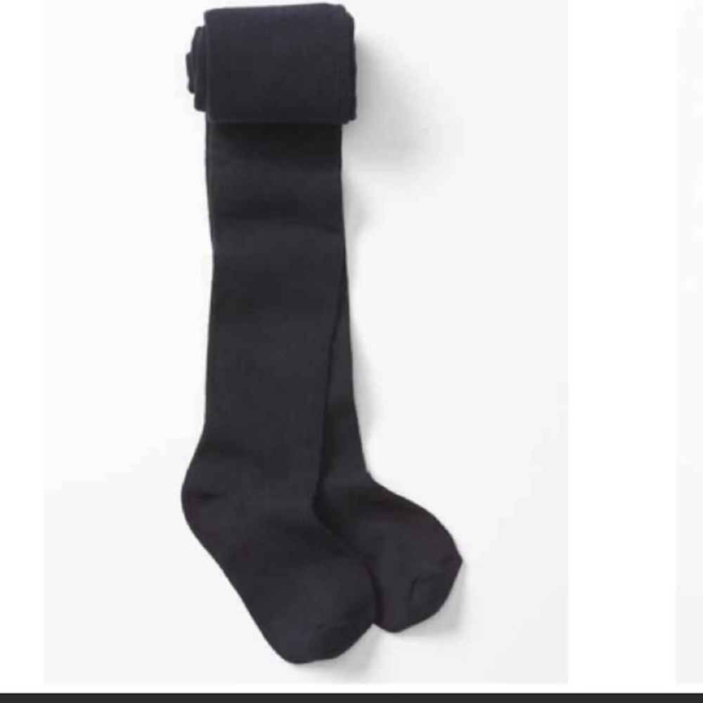 NWT Gap Girls Navy Solid Cotton Tights Bundle of 3
